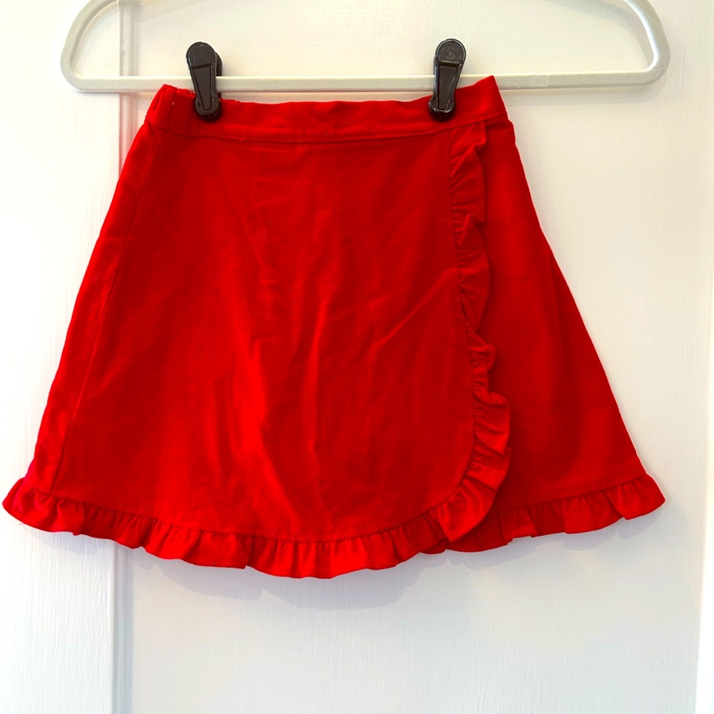 Red Corduroy Skirt